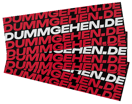 dummgehen.de Sticker